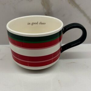 New Kate Spade New York Lenox Merry and Bright Striped Festive Coffee Tea Mug